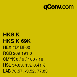 Farbcode: HKS K - HKS K 69K | qconv.com