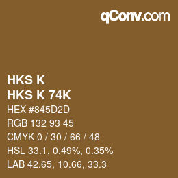 Farbcode: HKS K - HKS K 74K | qconv.com