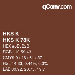 Farbcode: HKS K - HKS K 78K | qconv.com