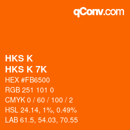 Farbcode: HKS K - HKS K 7K | qconv.com