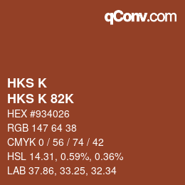 Farbcode: HKS K - HKS K 82K | qconv.com