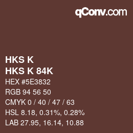Farbcode: HKS K - HKS K 84K | qconv.com
