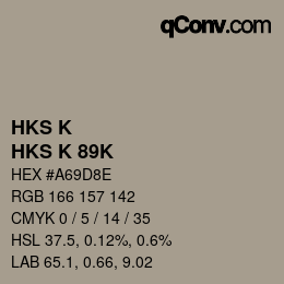 Farbcode: HKS K - HKS K 89K | qconv.com
