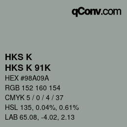 Farbcode: HKS K - HKS K 91K | qconv.com