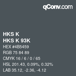 Farbcode: HKS K - HKS K 93K | qconv.com