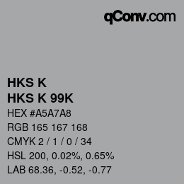 Farbcode: HKS K - HKS K 99K | qconv.com