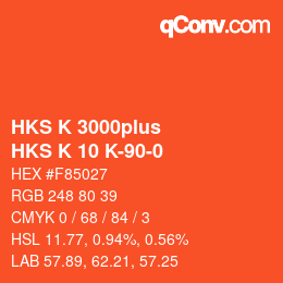 カラーコード: HKS K 3000plus - HKS K 10 K-90-0 | qconv.com