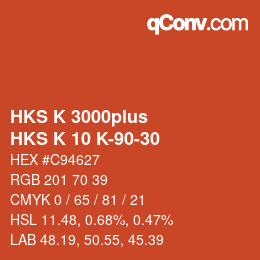 カラーコード: HKS K 3000plus - HKS K 10 K-90-30 | qconv.com