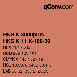 カラーコード: HKS K 3000plus - HKS K 11 K-100-30 | qconv.com