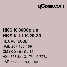 カラーコード: HKS K 3000plus - HKS K 11 K-20-30 | qconv.com