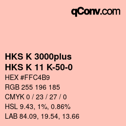 Farbcode: HKS K 3000plus - HKS K 11 K-50-0 | qconv.com