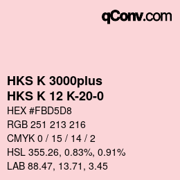 Farbcode: HKS K 3000plus - HKS K 12 K-20-0 | qconv.com