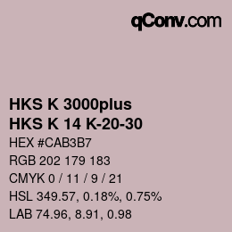 カラーコード: HKS K 3000plus - HKS K 14 K-20-30 | qconv.com