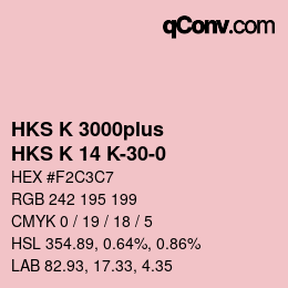 カラーコード: HKS K 3000plus - HKS K 14 K-30-0 | qconv.com