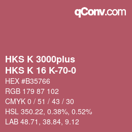 カラーコード: HKS K 3000plus - HKS K 16 K-70-0 | qconv.com