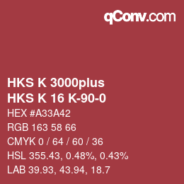 カラーコード: HKS K 3000plus - HKS K 16 K-90-0 | qconv.com