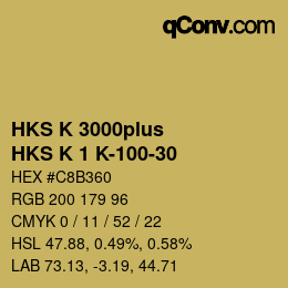 カラーコード: HKS K 3000plus - HKS K 1 K-100-30 | qconv.com