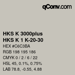 カラーコード: HKS K 3000plus - HKS K 1 K-20-30 | qconv.com