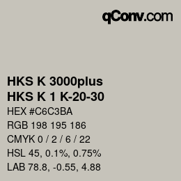 カラーコード: HKS K 3000plus - HKS K 1 K-20-30 | qconv.com