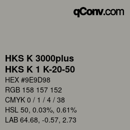 Farbcode: HKS K 3000plus - HKS K 1 K-20-50 | qconv.com