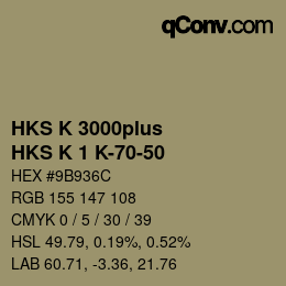 Farbcode: HKS K 3000plus - HKS K 1 K-70-50 | qconv.com