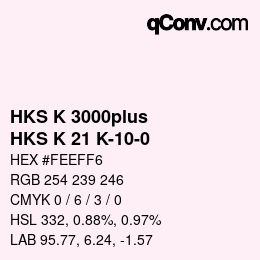カラーコード: HKS K 3000plus - HKS K 21 K-10-0 | qconv.com