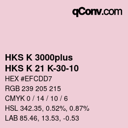 Farbcode: HKS K 3000plus - HKS K 21 K-30-10 | qconv.com