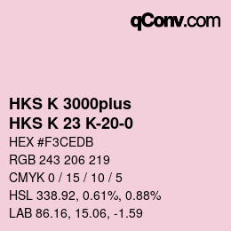 Farbcode: HKS K 3000plus - HKS K 23 K-20-0 | qconv.com
