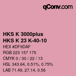 Código de color: HKS K 3000plus - HKS K 23 K-40-10 | qconv.com