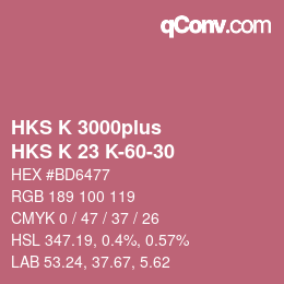 カラーコード: HKS K 3000plus - HKS K 23 K-60-30 | qconv.com
