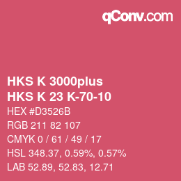 Código de color: HKS K 3000plus - HKS K 23 K-70-10 | qconv.com
