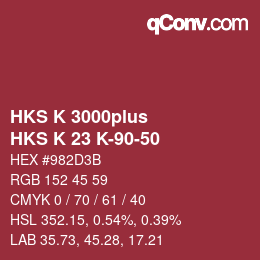 カラーコード: HKS K 3000plus - HKS K 23 K-90-50 | qconv.com