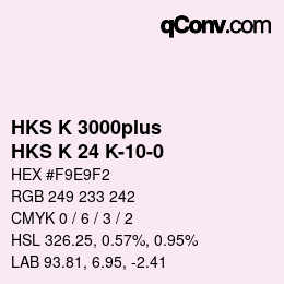 Color code: HKS K 3000plus - HKS K 24 K-10-0 | qconv.com