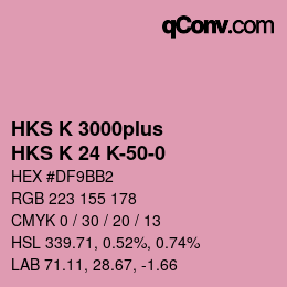 Farbcode: HKS K 3000plus - HKS K 24 K-50-0 | qconv.com