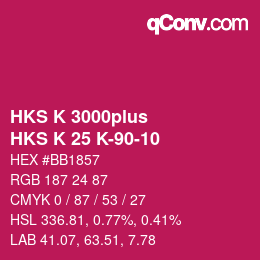 カラーコード: HKS K 3000plus - HKS K 25 K-90-10 | qconv.com