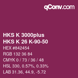 カラーコード: HKS K 3000plus - HKS K 26 K-90-50 | qconv.com