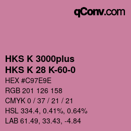 カラーコード: HKS K 3000plus - HKS K 28 K-60-0 | qconv.com