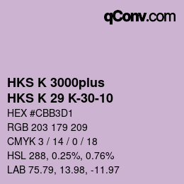 カラーコード: HKS K 3000plus - HKS K 29 K-30-10 | qconv.com