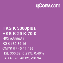 カラーコード: HKS K 3000plus - HKS K 29 K-70-0 | qconv.com