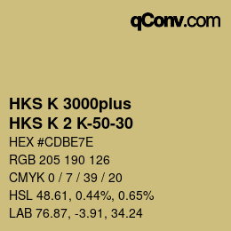 Código de color: HKS K 3000plus - HKS K 2 K-50-30 | qconv.com