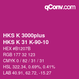 カラーコード: HKS K 3000plus - HKS K 31 K-90-10 | qconv.com