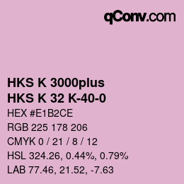 Color code: HKS K 3000plus - HKS K 32 K-40-0 | qconv.com