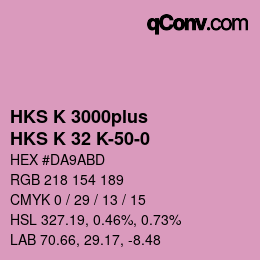 Código de color: HKS K 3000plus - HKS K 32 K-50-0 | qconv.com