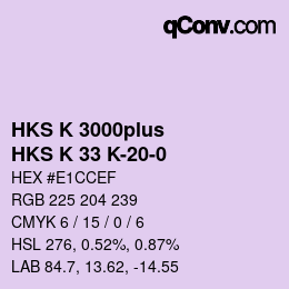 カラーコード: HKS K 3000plus - HKS K 33 K-20-0 | qconv.com