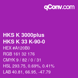 カラーコード: HKS K 3000plus - HKS K 33 K-90-0 | qconv.com