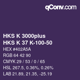 カラーコード: HKS K 3000plus - HKS K 37 K-100-50 | qconv.com