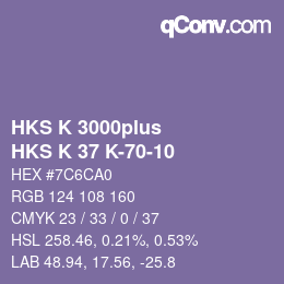 カラーコード: HKS K 3000plus - HKS K 37 K-70-10 | qconv.com