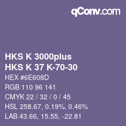 カラーコード: HKS K 3000plus - HKS K 37 K-70-30 | qconv.com