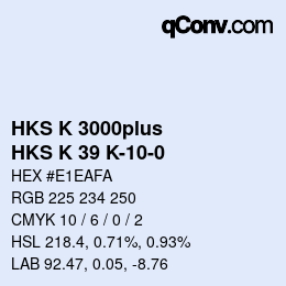 カラーコード: HKS K 3000plus - HKS K 39 K-10-0 | qconv.com