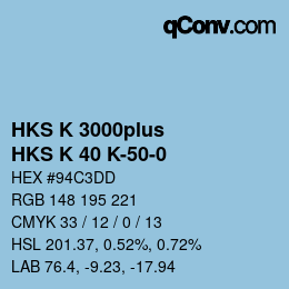 カラーコード: HKS K 3000plus - HKS K 40 K-50-0 | qconv.com